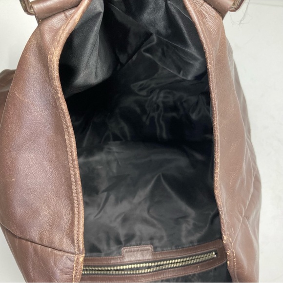 Y2K Marc Jacobs Large Brown Leather Horizontal Tote Bag  22x17" Big Tote - Picture 15 of 16